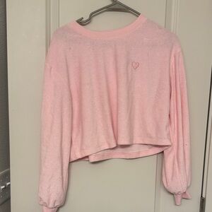 Stoney Clover Lane Light Pink Heart Sweater